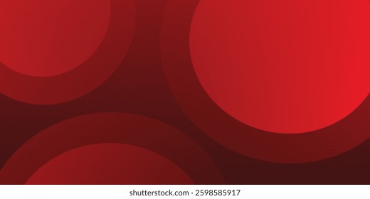 Abstract red background with circles. Applicable for gift card, Poster on wall poster template, EPS 10