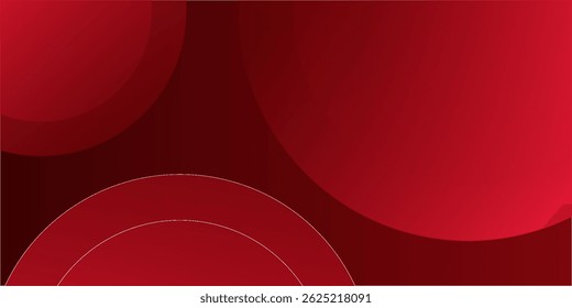 Abstract red background with circles. Applicable for gift card, Poster on wall poster template, EPS 10