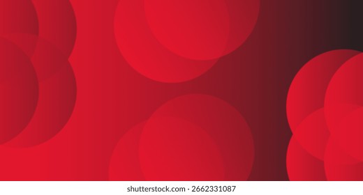 Fundo vermelho abstrato com círculos. Aplicável para cartão-presente, Cartaz na parede modelo poster design elipse