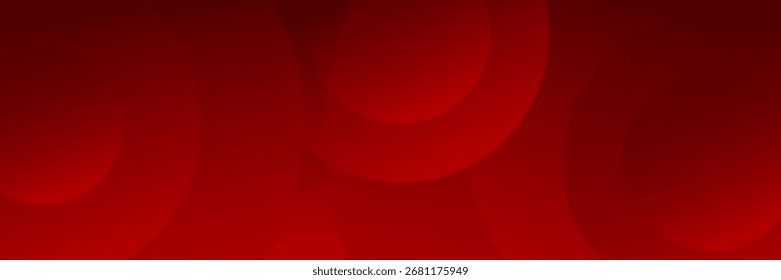 Abstract red background with circles. Applicable for gift card, Poster on wall poster template, EPS 10
