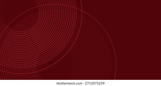 Abstract red background with circles. Applicable for gift card background art modern