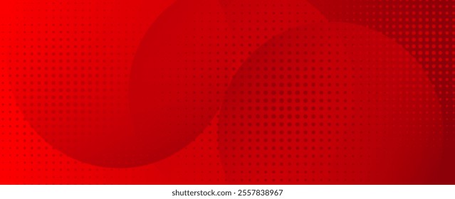 Abstract red background with circles and dots. for gift card, Poster on wall poster template, EPS 10