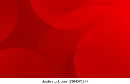 Abstract red background with circles. Dynamic shapes composition. Vector illustration