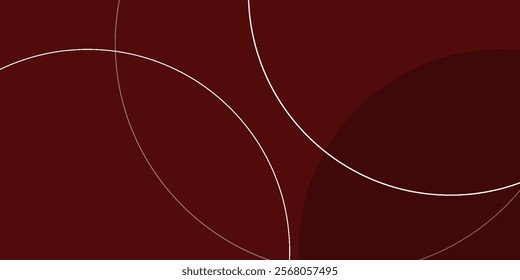Abstract red background with circles. Dynamic shapes composition. Vector illustration