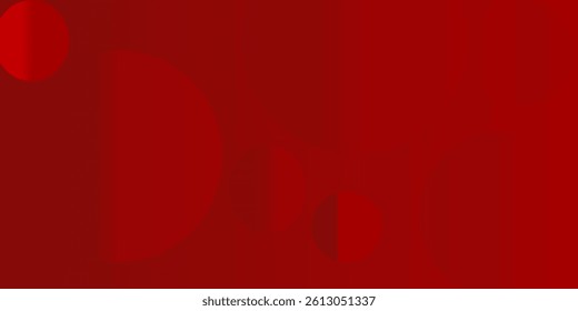 Abstract red background with circles. Dynamic shapes composition. Vector illustration