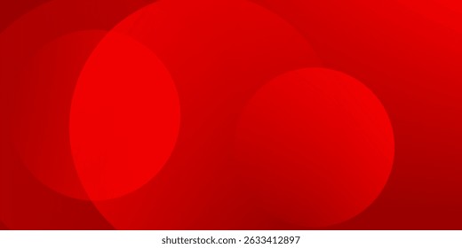 Abstract red background with circles. Dynamic shapes composition. Vector illustration