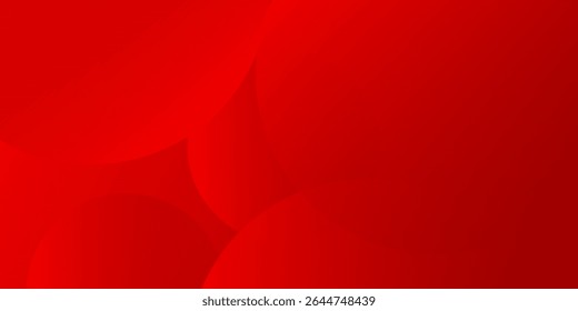 Abstract red background with circles. Dynamic shapes composition. Vector illustration