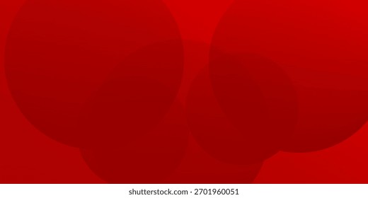Fundo vermelho abstrato com círculos. Composição de formas dinâmicas. Ilustração vetorial