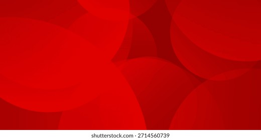 Abstractas fondo rojo con círculos. Composición de Formas dinámicas. Patrón de Vector agradable bueno