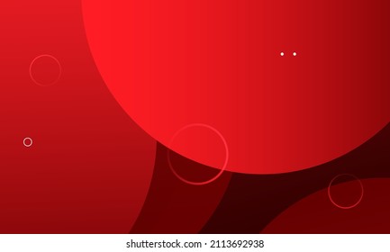 Abstract red background with circles. Vector illustration