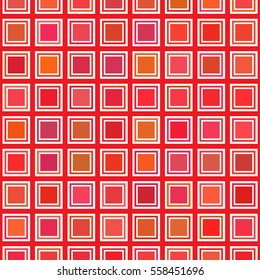 Abstract red background with colorful geometric shapes