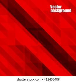 Abstract red background, colorful mosaic, vector illustration, eps 10
