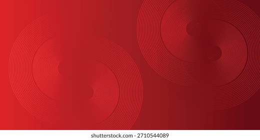 Fondo Rojo Abstractas Con Círculos Concéntricos Y Patrones De Anillo Circular Para El Diseño Moderno