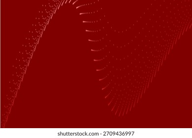 Abstract Red Background With Curved Dotted Lines For Modern Digital Design