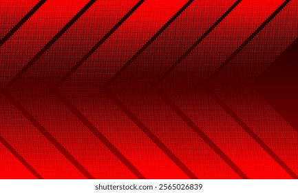 Abstract red background design featuring a gradient with diagonal elements and a dotted pattern. This vibrant composition conveys energy, modernity, and sleek aesthetics, ideal for creative uses.