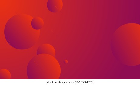 Abstract red background design. Geometric circles and light effect