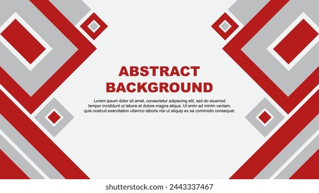 Abstract Red Background Design Template. Banner Wallpaper Vector Illustration. Red Cartoon