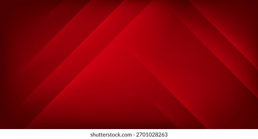 Abstract red background with diagonal layered lines and smooth gradient, Modern trendy design in Vector Illustration