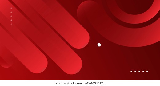 Abstract red background with diagonal lines. Dynamic shapes composition. Eps10