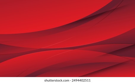 Abstract red background with dynamic waves
