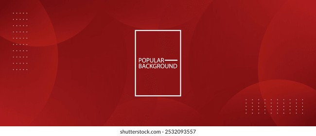 Fundo vermelho abstrato com design de tendência moderno e criativo com ilustração de gradiente de padrão de círculo geométrico vermelho escuro, perfeito para banners, pôsteres, capas e projetos de arte digital