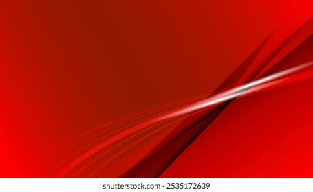 Fundo vermelho abstrato com linhas fluindo