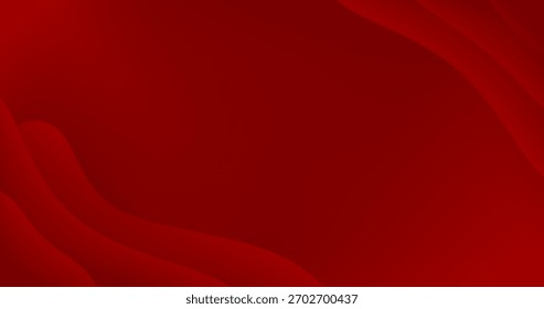 Abstract red background with Fluid Layers and Copy Space for advertisement presentation