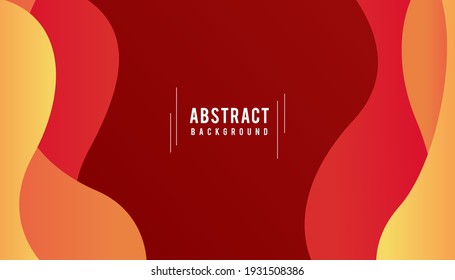 Abstract Red Background In Fluid Style