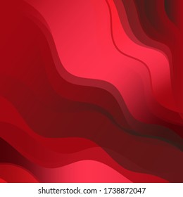 abstract red background in the form of waves of different shades