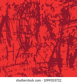 Abstract red background with free scratches of ink in vector format easy to use