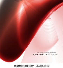 Abstract red background, futuristic wavy vector illustration eps10