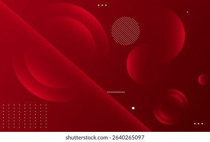 Abstract red background. Geometric circles . Design elements. Vector illustration eps10. Tranding modern concept.