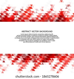 Abstrakter roter Hintergrund. Geometrische Abbildung. Vektordreieck. Poligonischer Stil