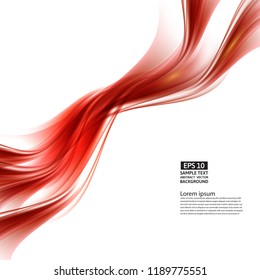 Abstract red background with geometric pattern of lines. Wave and distortion of forms.