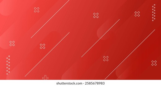 Abstract Red Background with Geometric Patterns and Subtle Line Details