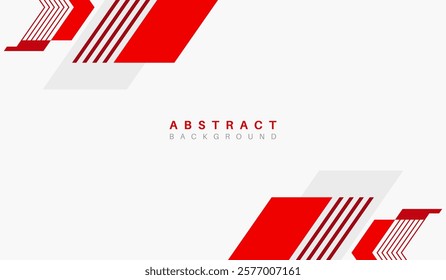 Abstract red background with geometric shapes