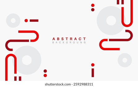 Abstract red background with geometric shapes