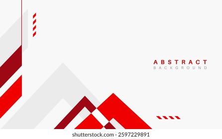 Abstract red background with geometric shapes