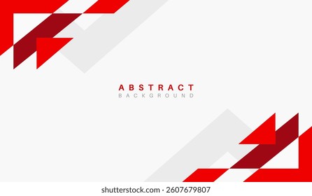 Abstract red background with geometric shapes