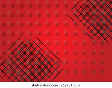 Fondo rojo Abstractas con Formas geométricas. Ilustración vectorial en estilo plano. Elemento de diseño para cartel, tarjeta, Anuncio, volante.
