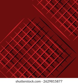 Fundo vermelho abstrato com formas geométricas. Ilustração vetorial em estilo plano. Elemento de design para cartaz, cartão, banner, folheto.