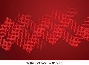 Abstract red  background with geometric shapes. Vector illustration in flat style. Design element for poster, card, banner, flyer.