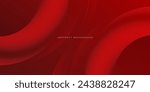 Abstract red background with glowing curve lines. Modern shiny red gradient geometric circle lines pattern. Futuristic concept. Suit for banner, brochure, poster, presentation, cover, website