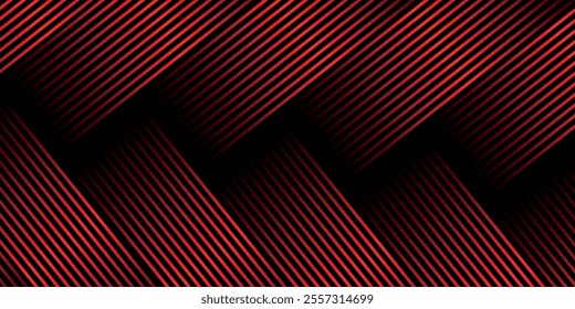 Abstract red background with glowing curve lines. Modern shiny red gradient geometric circle lines pattern. Futuristic concept. Suit for banner, brochure, poster, presentation