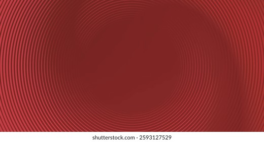 Abstract red background with glowing curve lines. Modern shiny red gradient geometric circle lines pattern. Futuristic concept. Suit for banner, brochure, poster, presentation, cover, website
