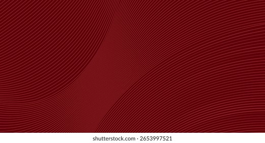 Abstrakter roter Hintergrund mit leuchtenden Kurvenlinien. 