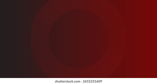 Abstract red background with glowing curve lines. Modern shiny red gradient geometric circle lines pattern. Futuristic concept. Simpe art type3