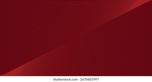 Fondo rojo Abstractas con líneas de curva brillantes. Modelo geométrico rojo brillante moderno de las líneas del círculo. Concepto futurista. 