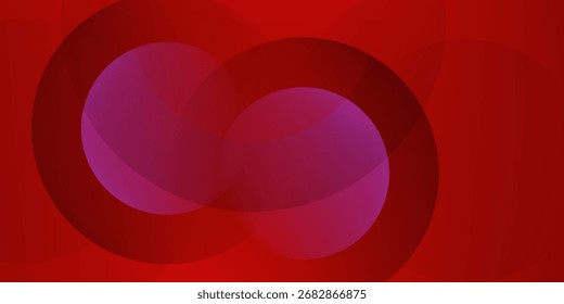 Abstract red background with glowing curve lines. Modern shiny red gradient geometric circle lines pattern. Futuristic concept. Suit for banner, brochure, poster, presentation, cover, website