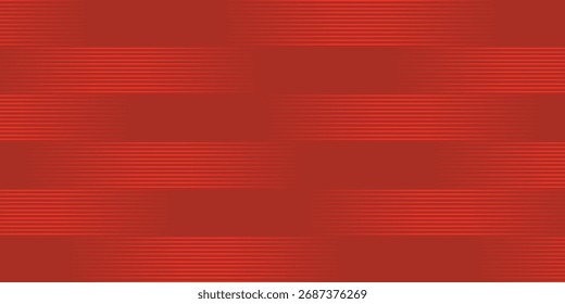 Fundo vermelho abstrato com linhas de curva brilhantes. Padrão moderno de linhas de círculo geométrico gradiente vermelho brilhante. Terno para banner, brochura, cartaz, apresentação, capa, site